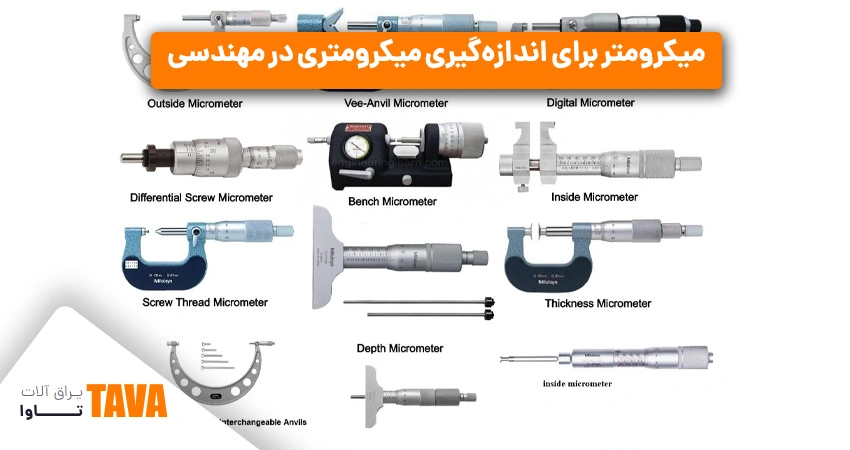 میکرومتر: میکرومتر دقیق برای اندازه‌گیری میکرومتری در مهندسی